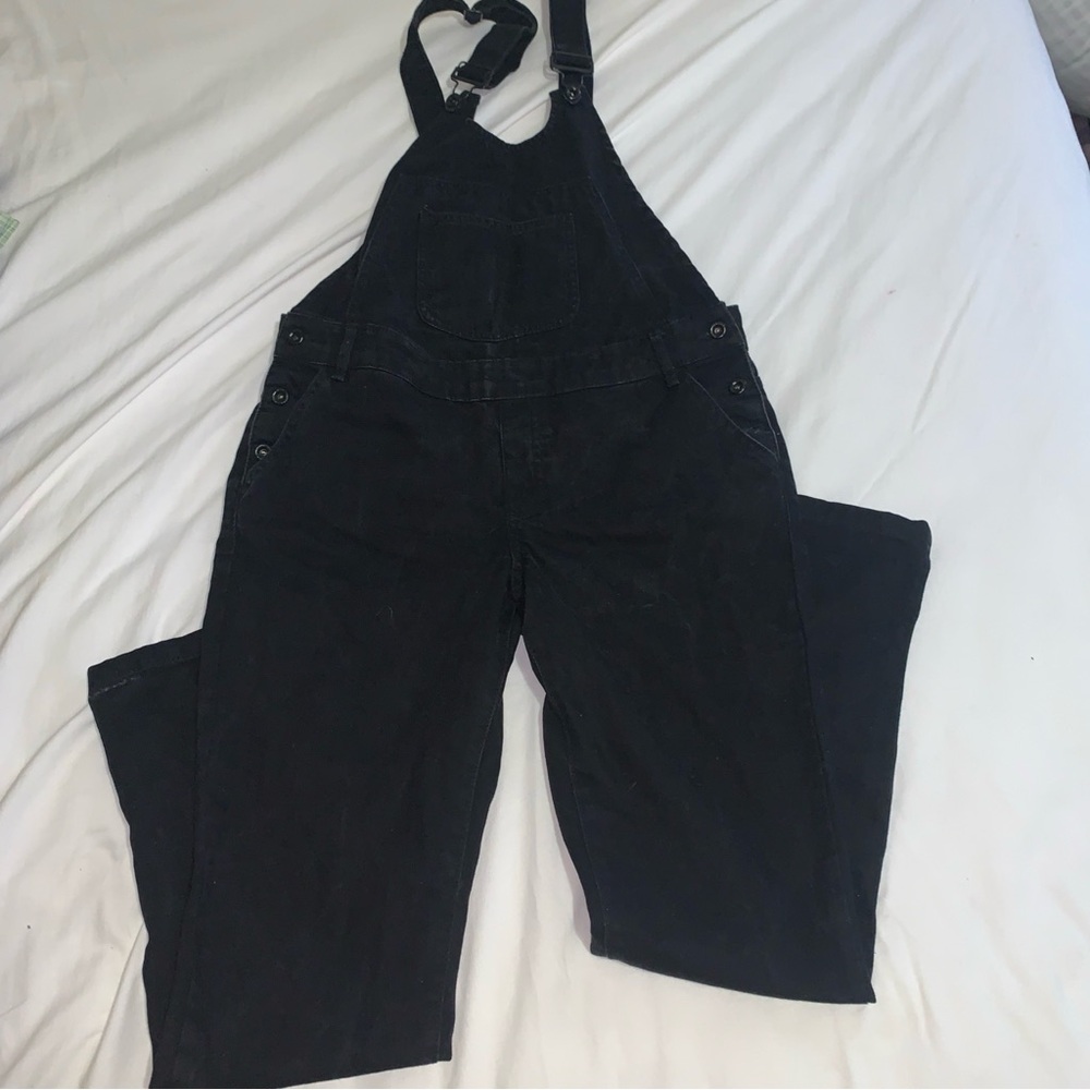 Zara Women's Black Denim Overalls